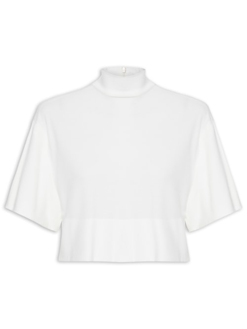 Blusa Feminina Malha Crepe - Branco