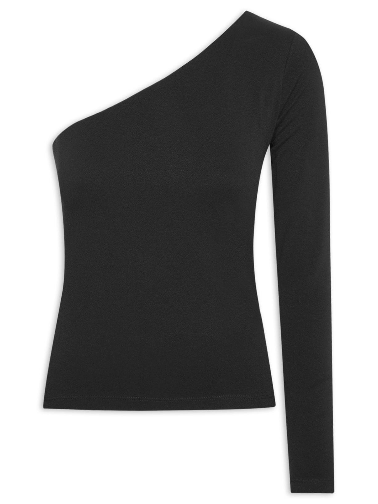 Blusa Feminina Malha Crepe Ombro Só - Preto