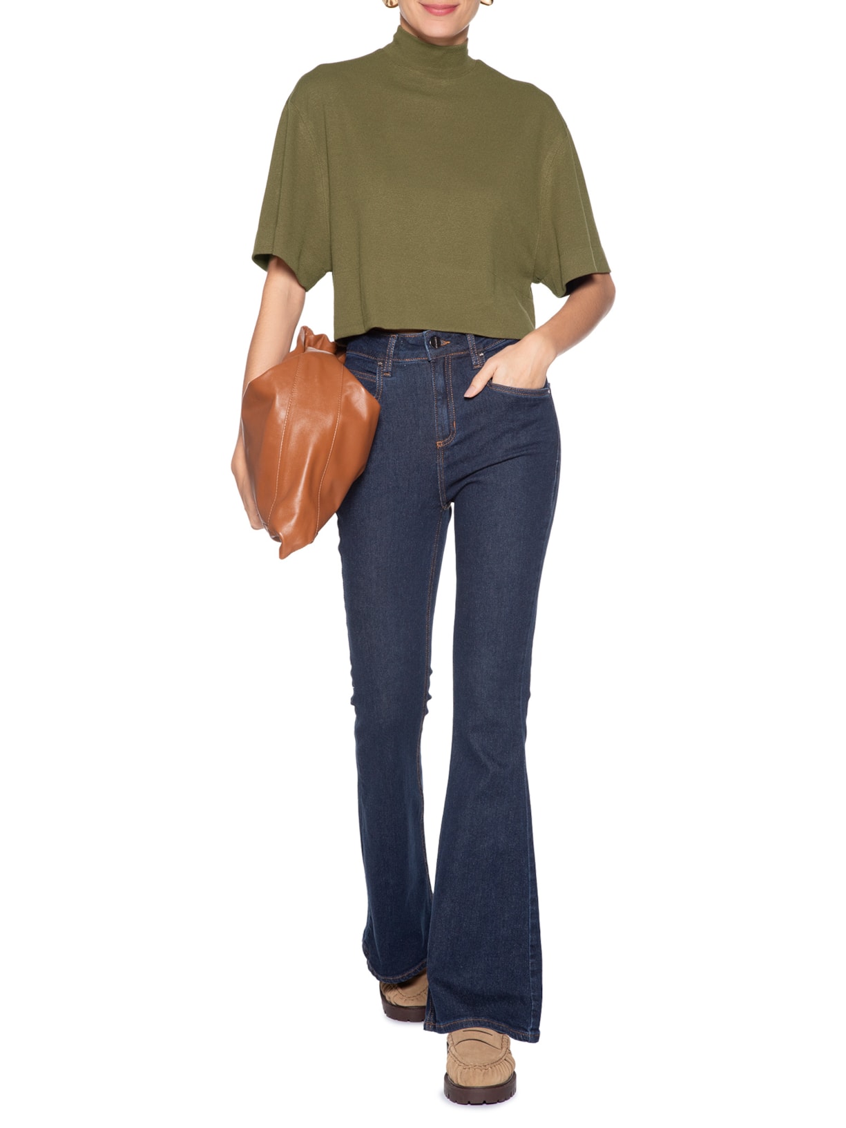 Blusa Feminina Malha Crepe Verde Animale