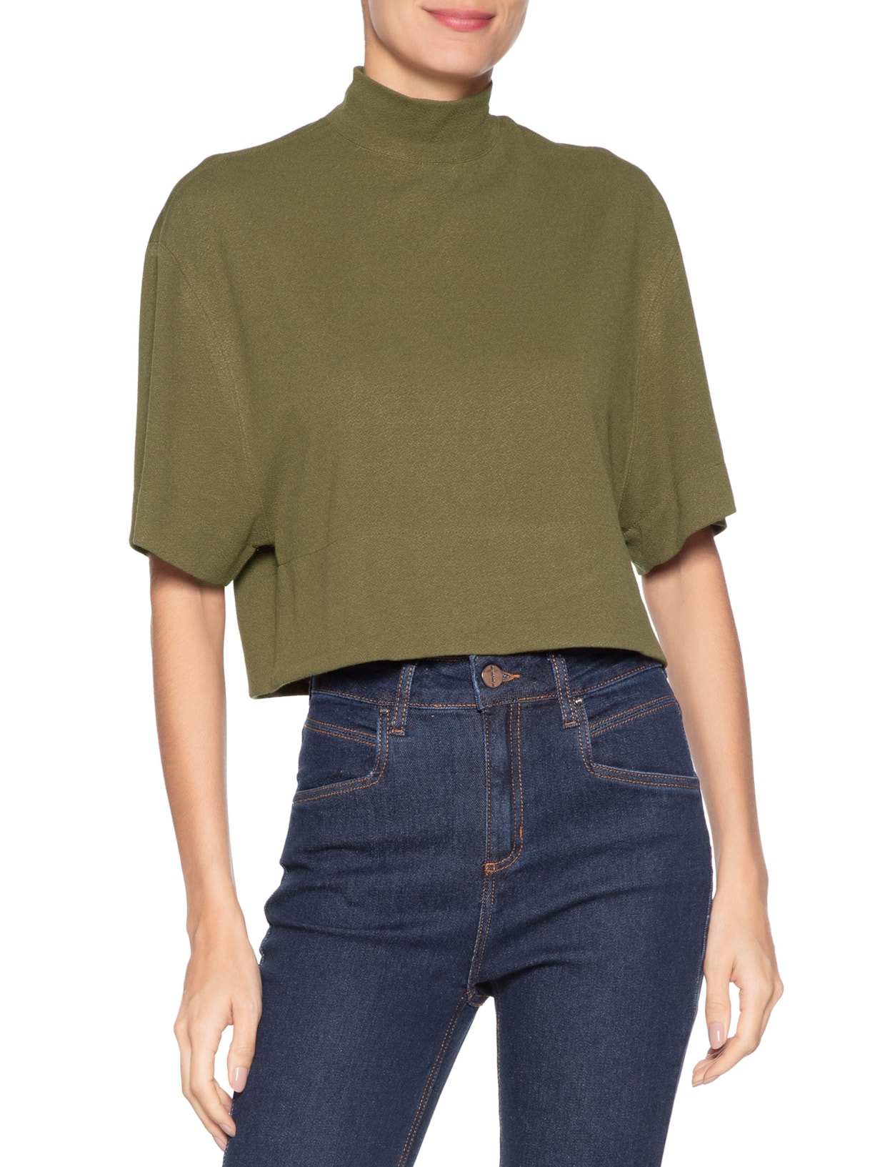Blusa Feminina Malha Crepe Verde Animale