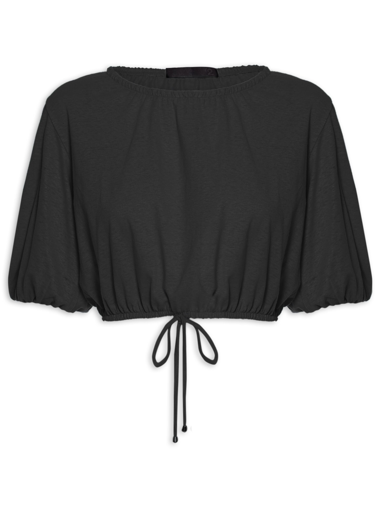Blusa Feminina Malha Linho - '2essential - Preto