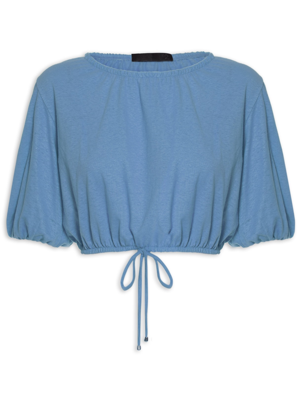 Blusa Feminina Malha Linho - Azul
