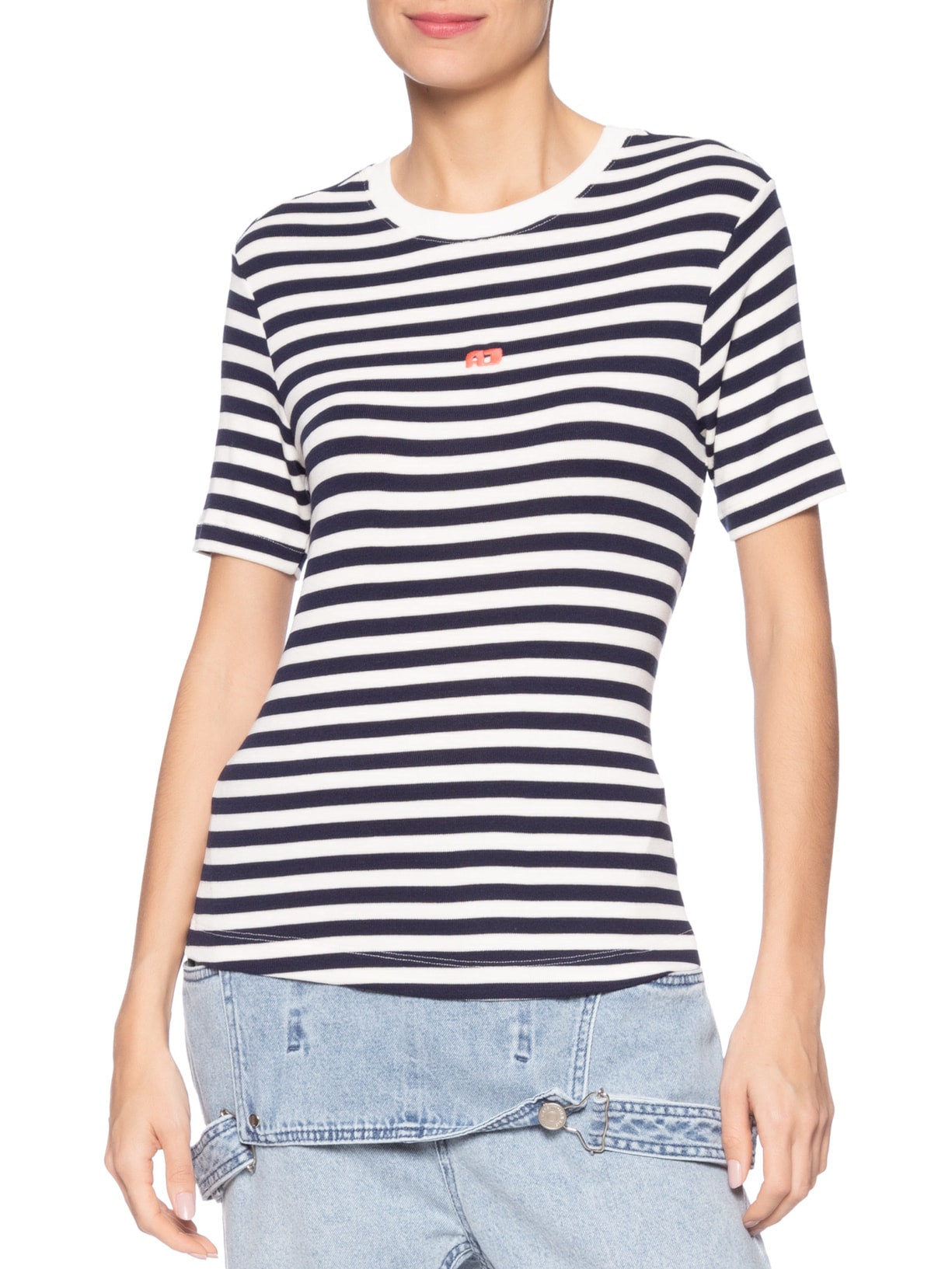  Blusa Feminina Malha Listrada Azul Animale Jeans