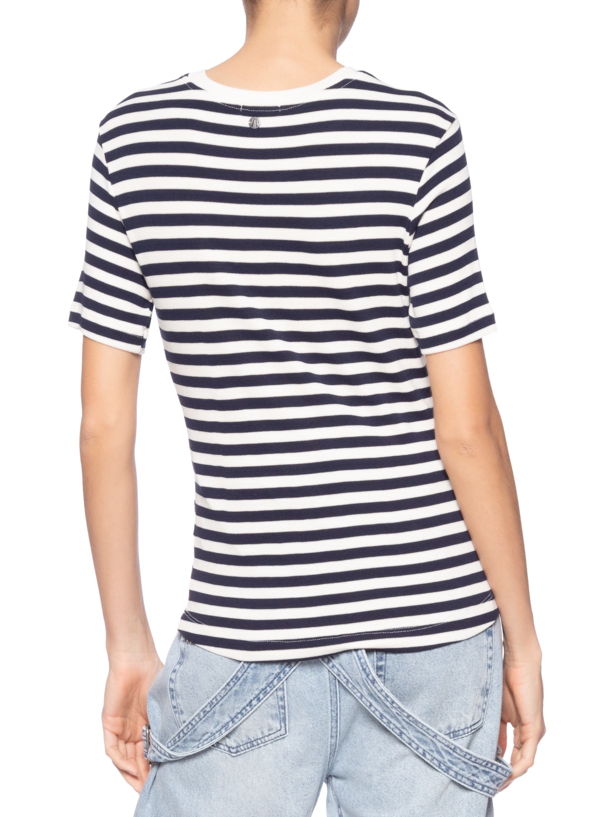  Blusa Feminina Malha Listrada Azul Animale Jeans