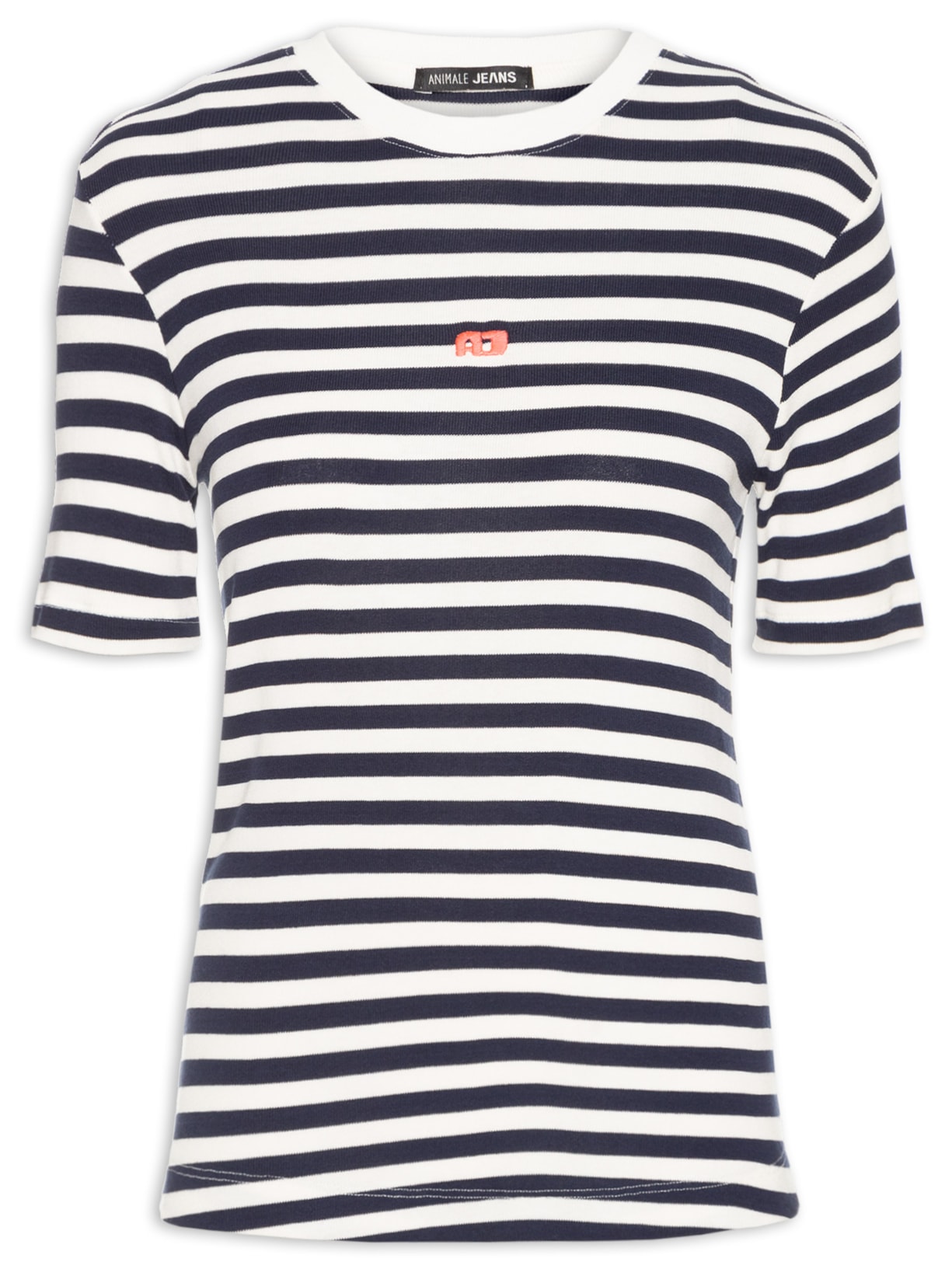  Blusa Feminina Malha Listrada Azul Animale Jeans