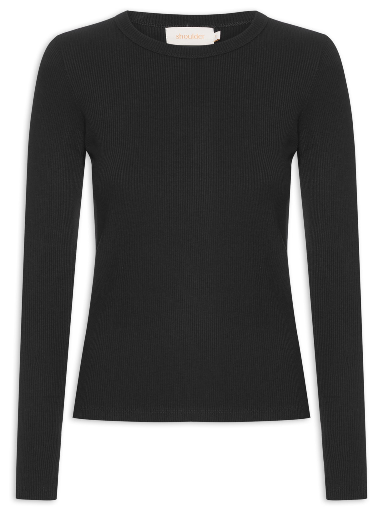 Blusa Feminina Malha Manga Longa - Preto