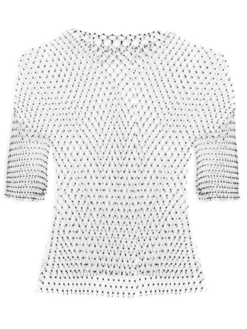 Blusa Feminina Malha Metálica Carnaval - Preto