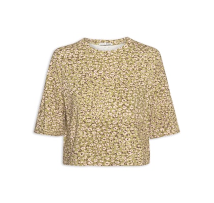  Blusa Feminina Malha Onça Duo Oasis E Mink - Verde