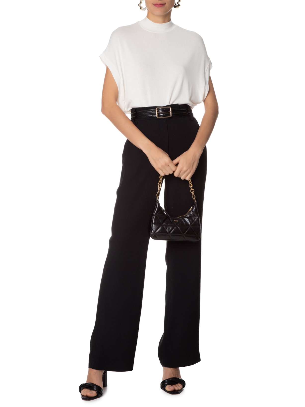 Blusa Feminina Malha Pietra Basic Off White Animale