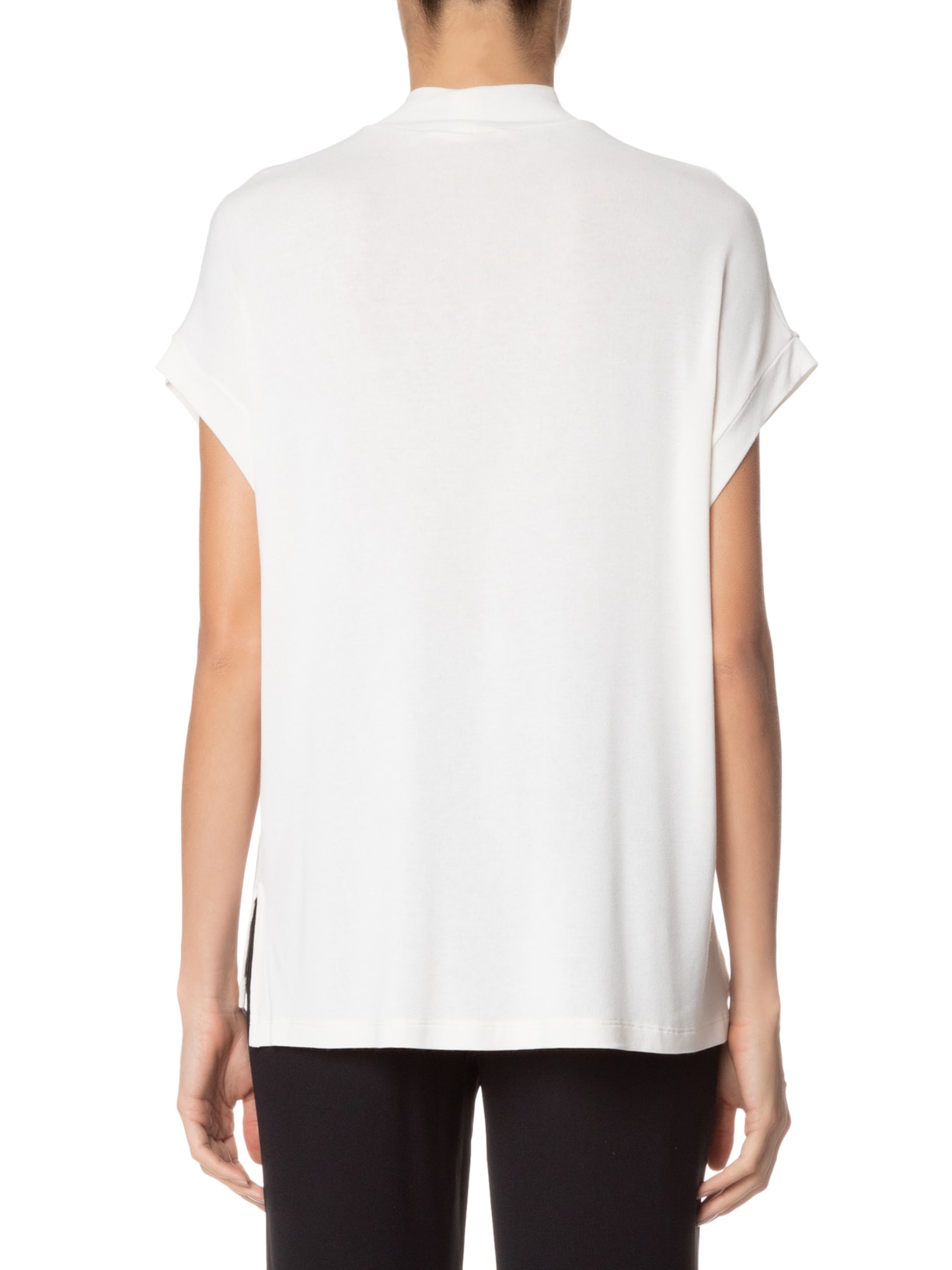 Blusa Feminina Malha Pietra Basic Off White Animale
