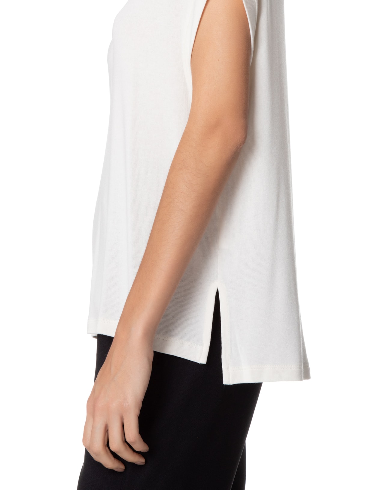Blusa Feminina Malha Pietra Basic Off White Animale
