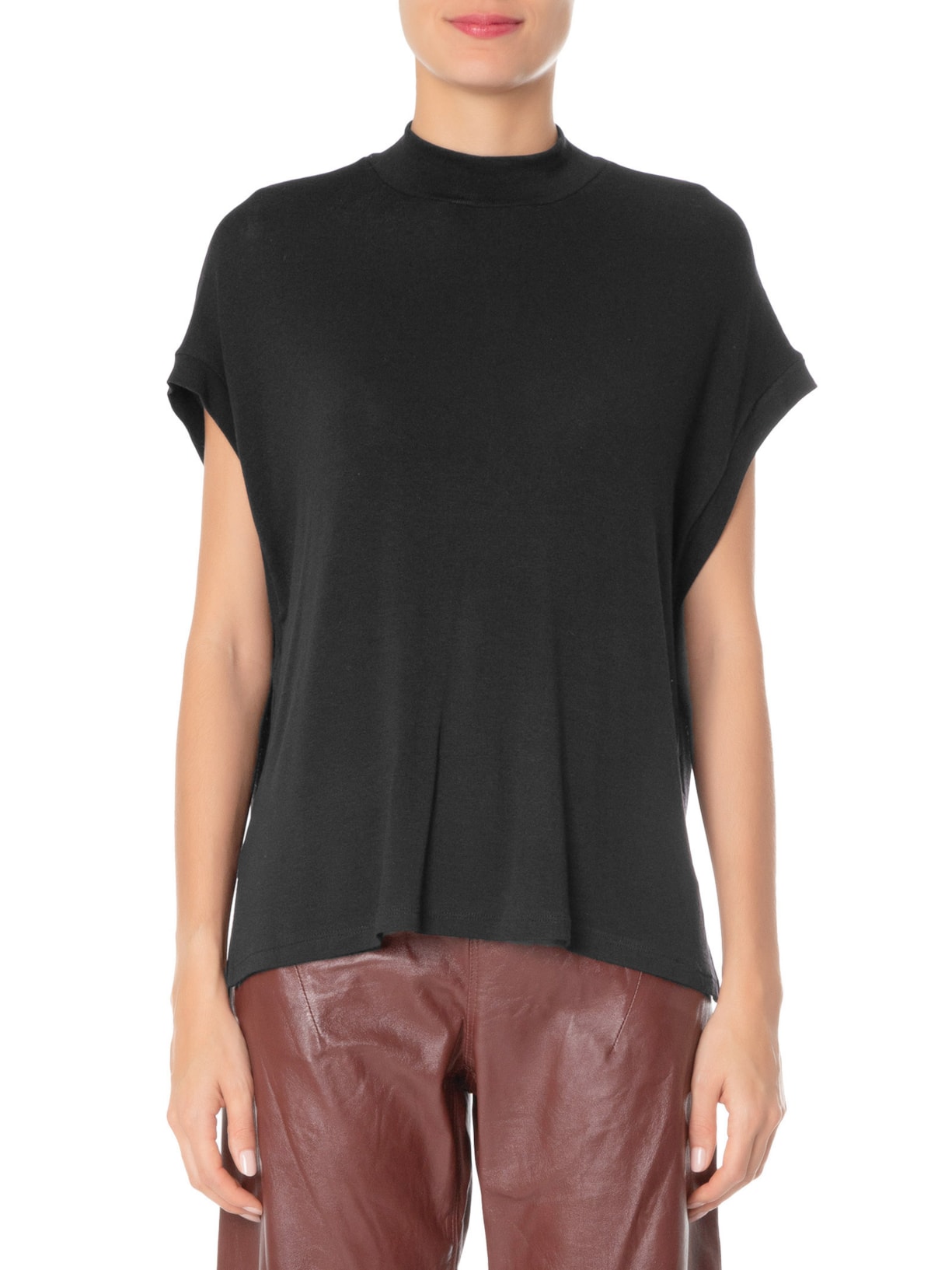 Blusa Feminina Malha Pietra Basic Preto Animale