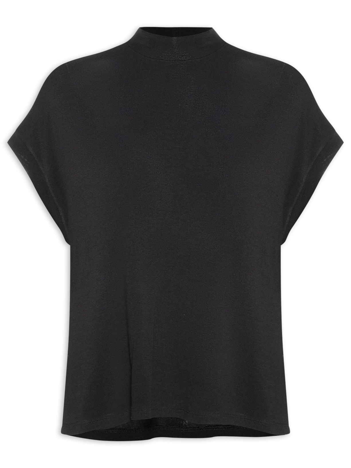Blusa Feminina Malha Pietra Basic Preto Animale
