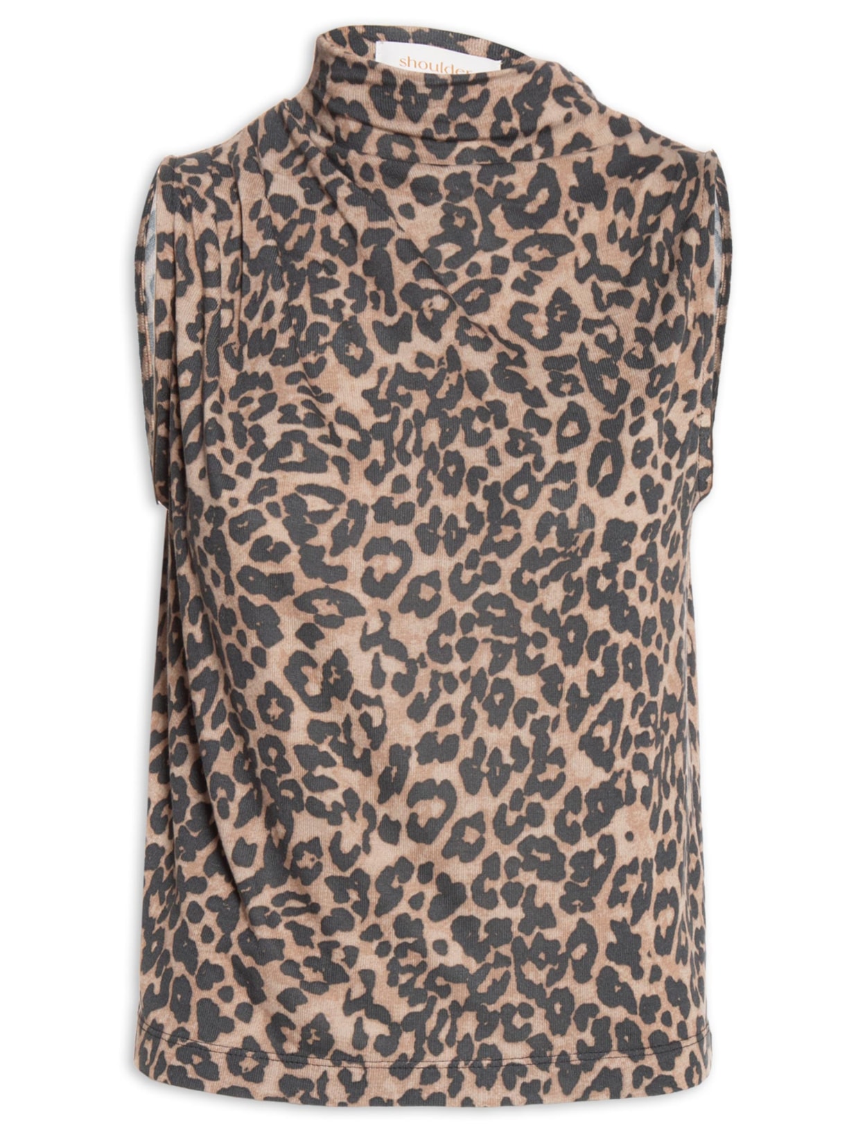 Blusa Feminina Malha Pregas Onça Camel - Animal Print