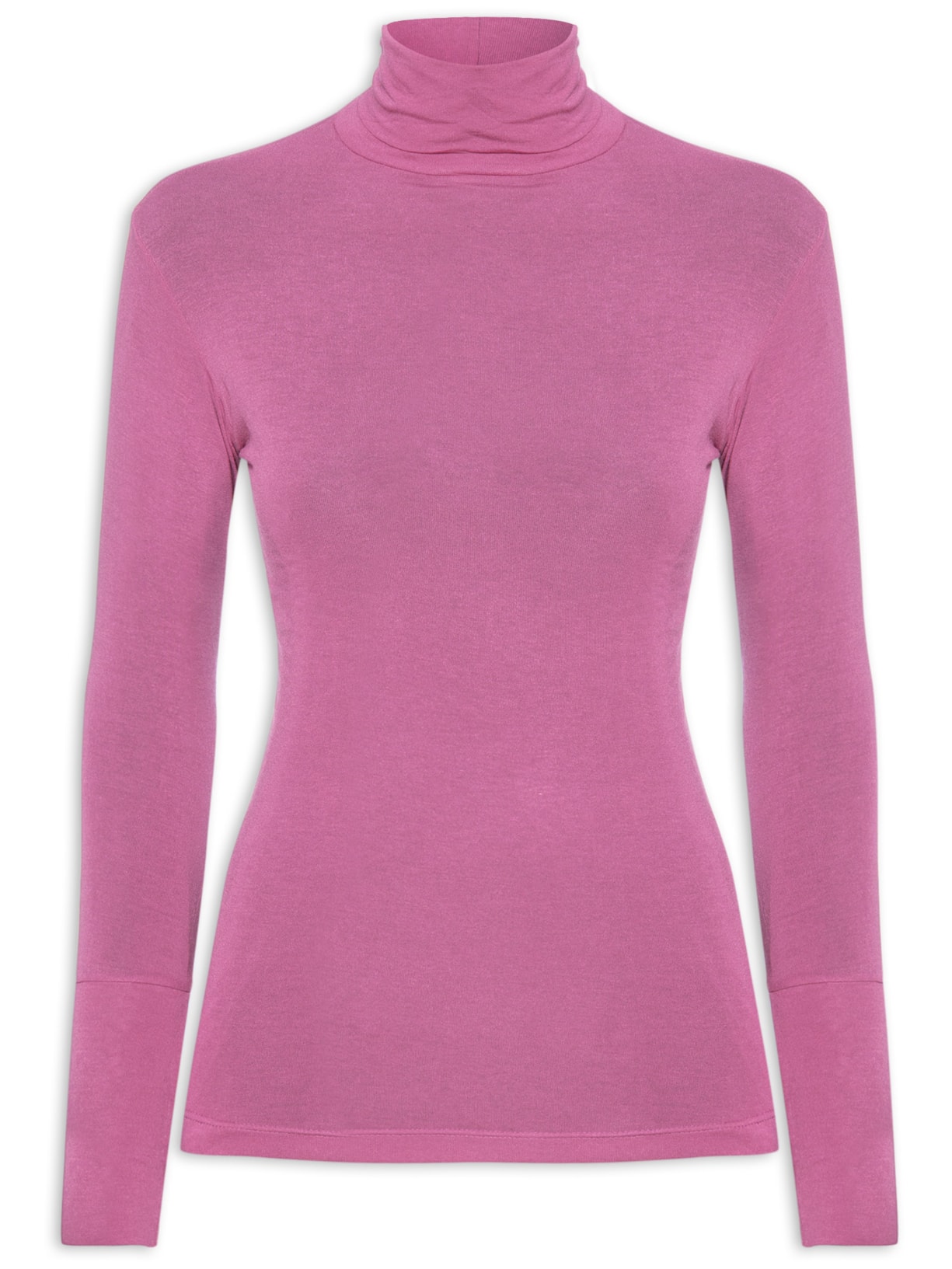 Blusa Feminina Malha Segunda Pele Color - Rosa