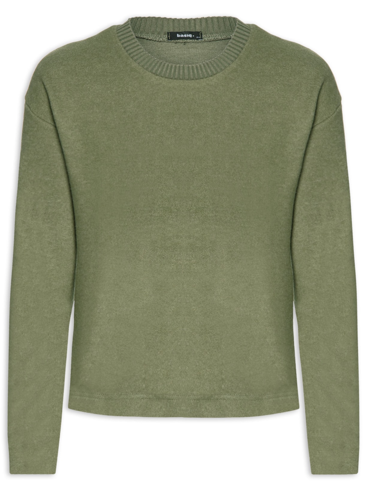 Blusa Feminina Malha Tricot Manga Longa – Verde Basiq