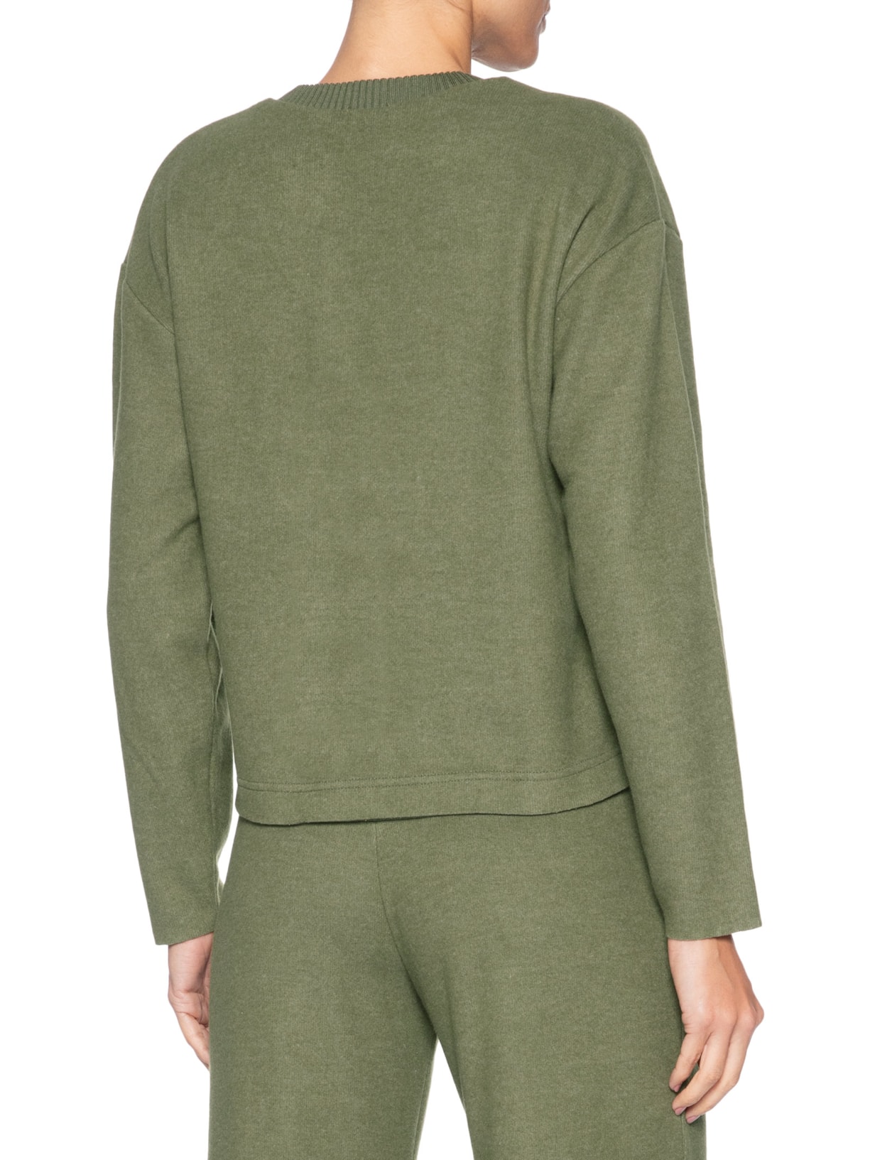 Blusa Feminina Malha Tricot Manga Longa – Verde Basiq