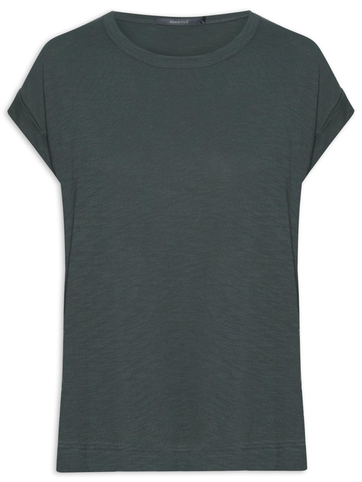 Blusa Feminina Manga Barra Dobrada - Cinza