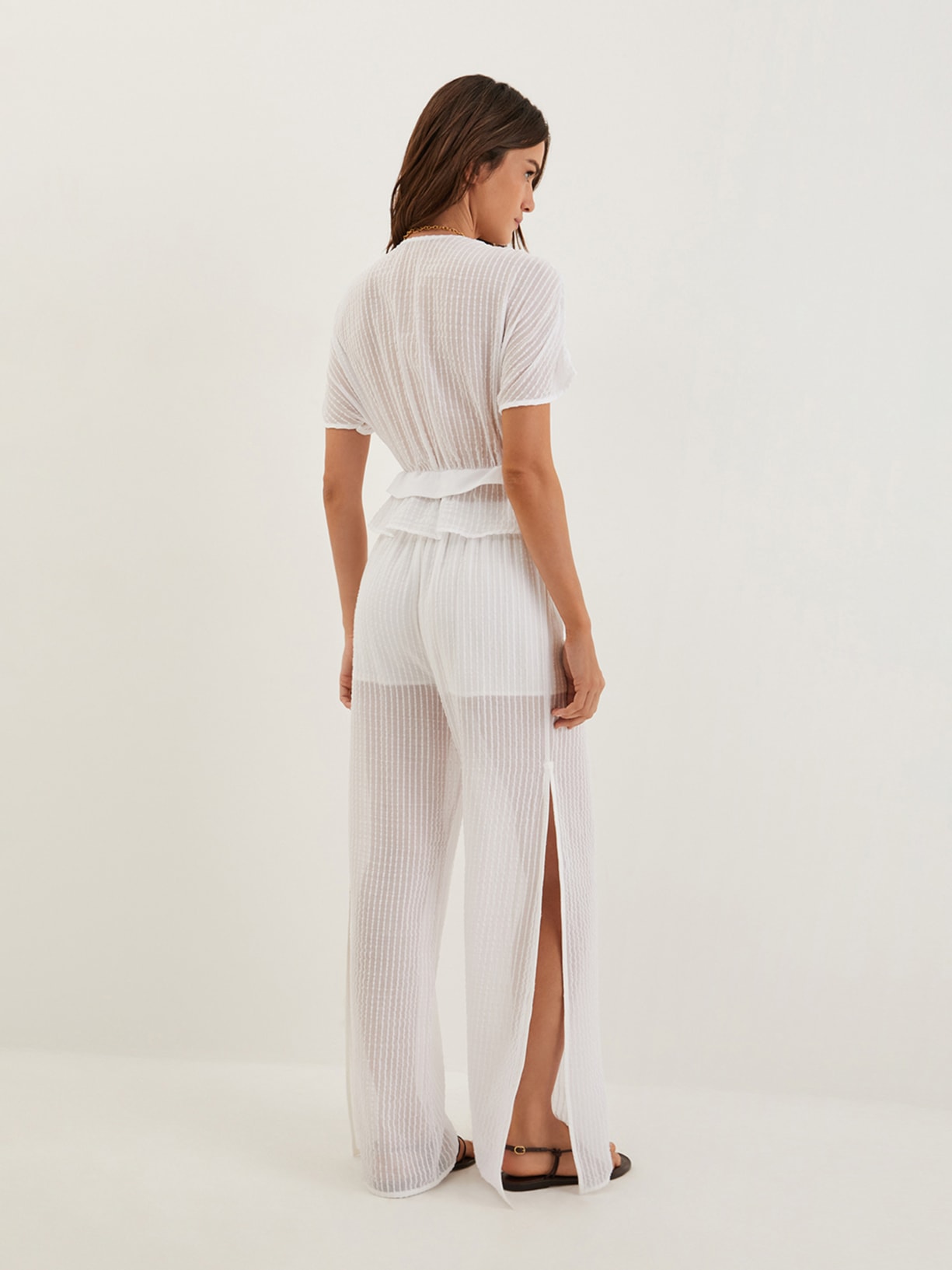 Blusa Feminina Manga Curta Allie Branco Vix