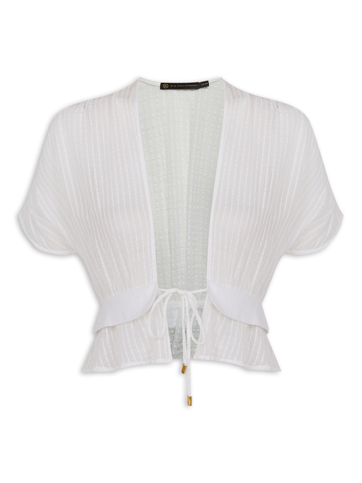 Blusa Feminina Manga Curta Allie Branco Vix