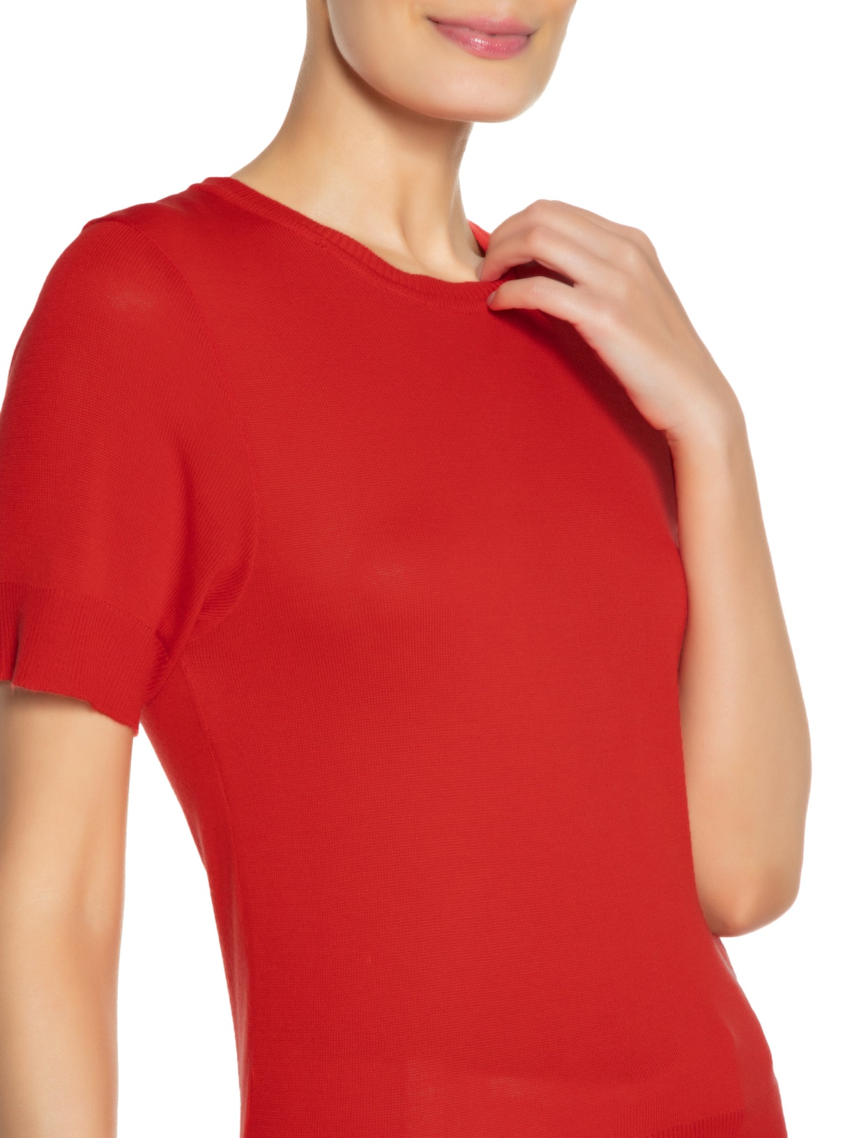 Blusa Feminina Manga Curta Basic Vermelho Twenty Four Seven