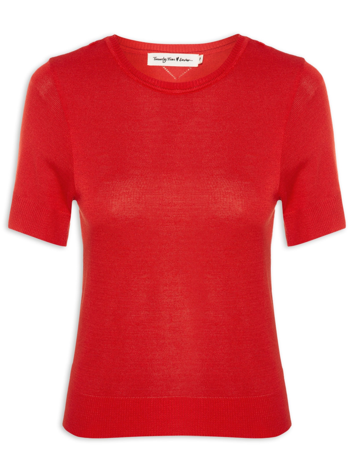 Blusa Feminina Manga Curta Basic Vermelho Twenty Four Seven