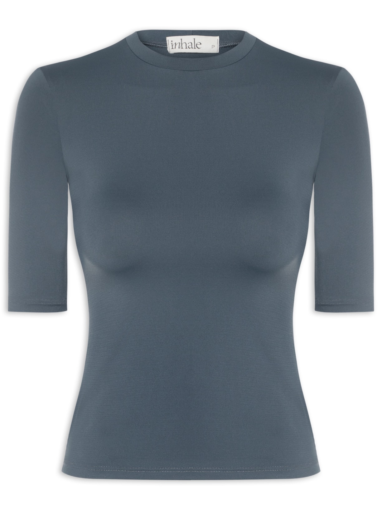 Blusa Feminina Manga Curta Ciclista - Cinza