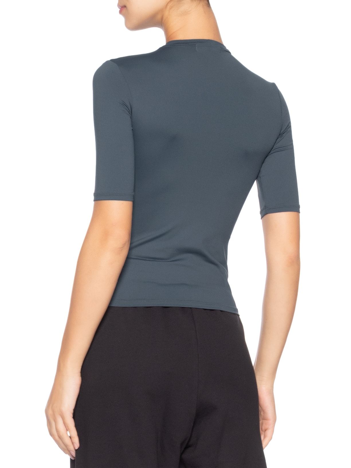 Blusa Feminina Manga Curta Ciclista Cinza Inhale