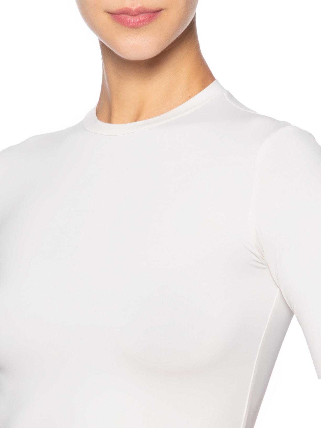 Blusa Feminina  Manga Curta Ciclista Off White Inhale
