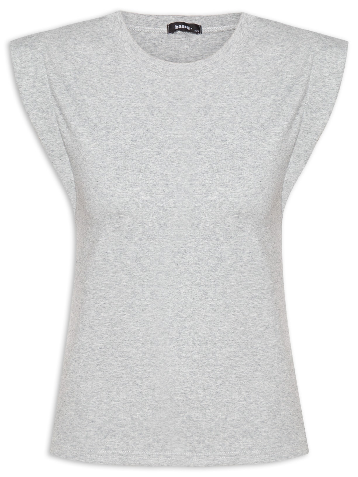 Blusa Feminina Manga Curta - Cinza