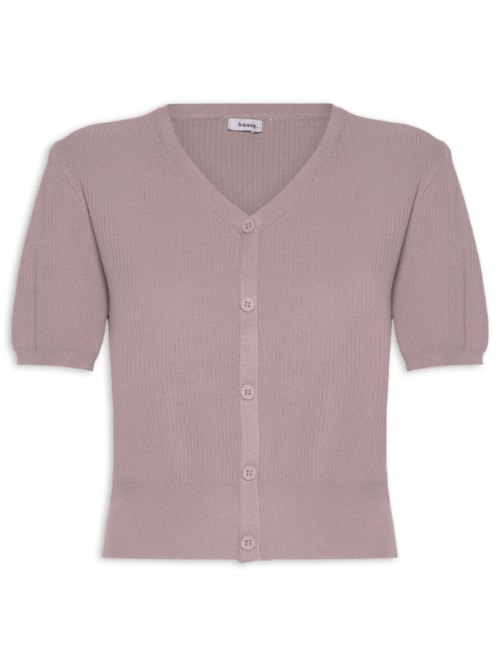 Blusa Feminina Manga Curta Com Botões - Rosa