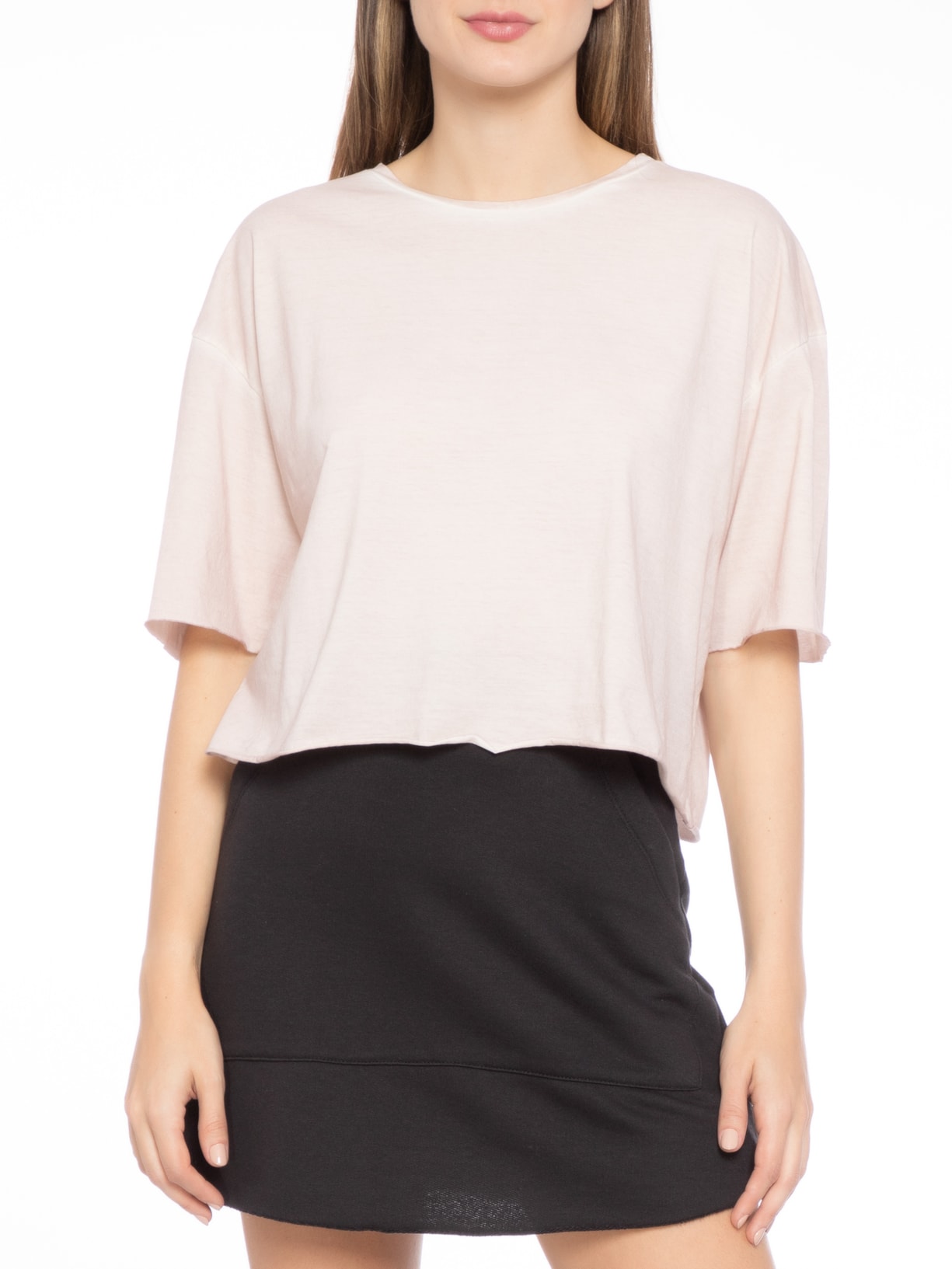 Blusa Feminina Manga Curta Cropped Old Rosa Osklen