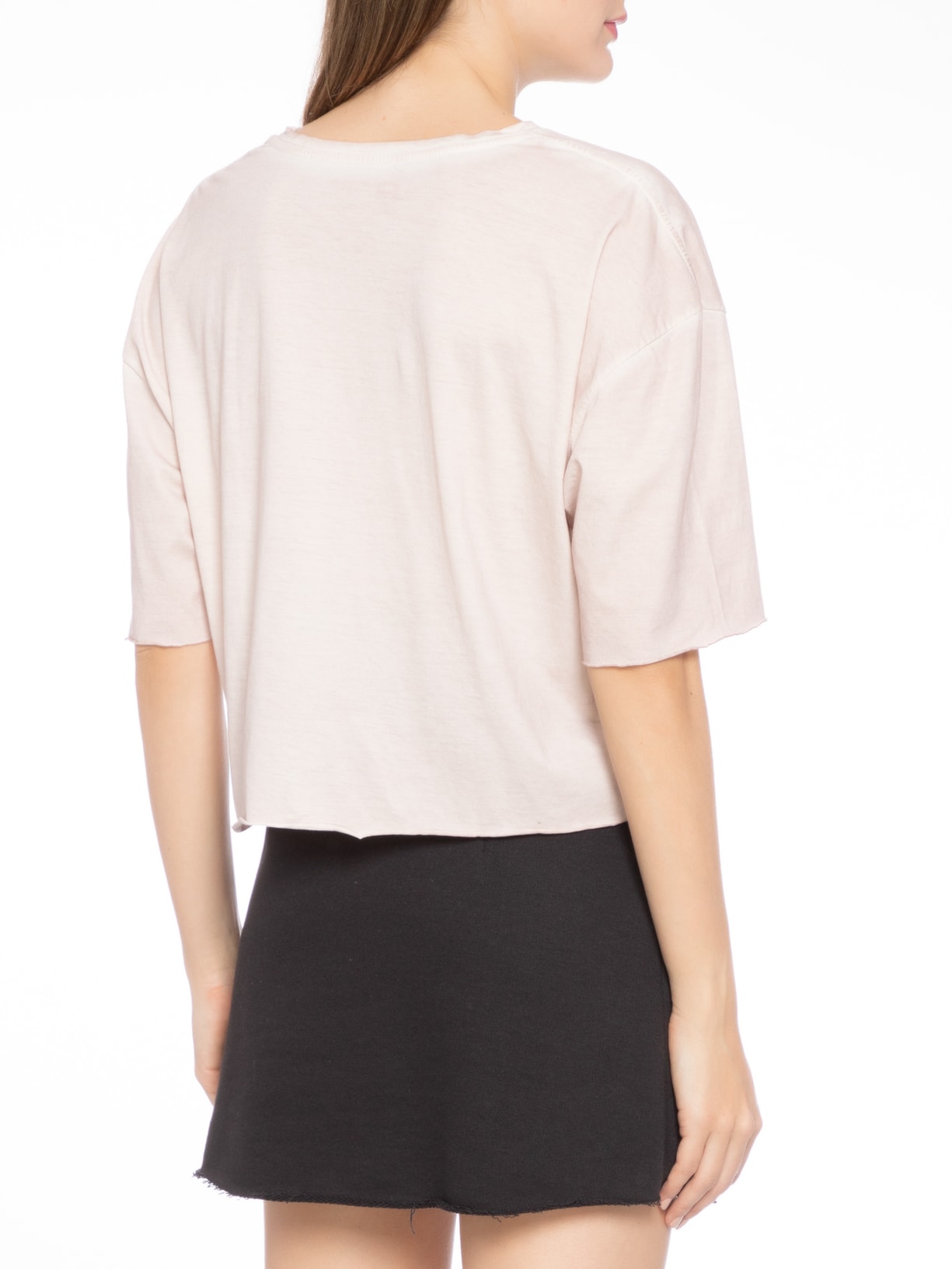 Blusa Feminina Manga Curta Cropped Old Rosa Osklen