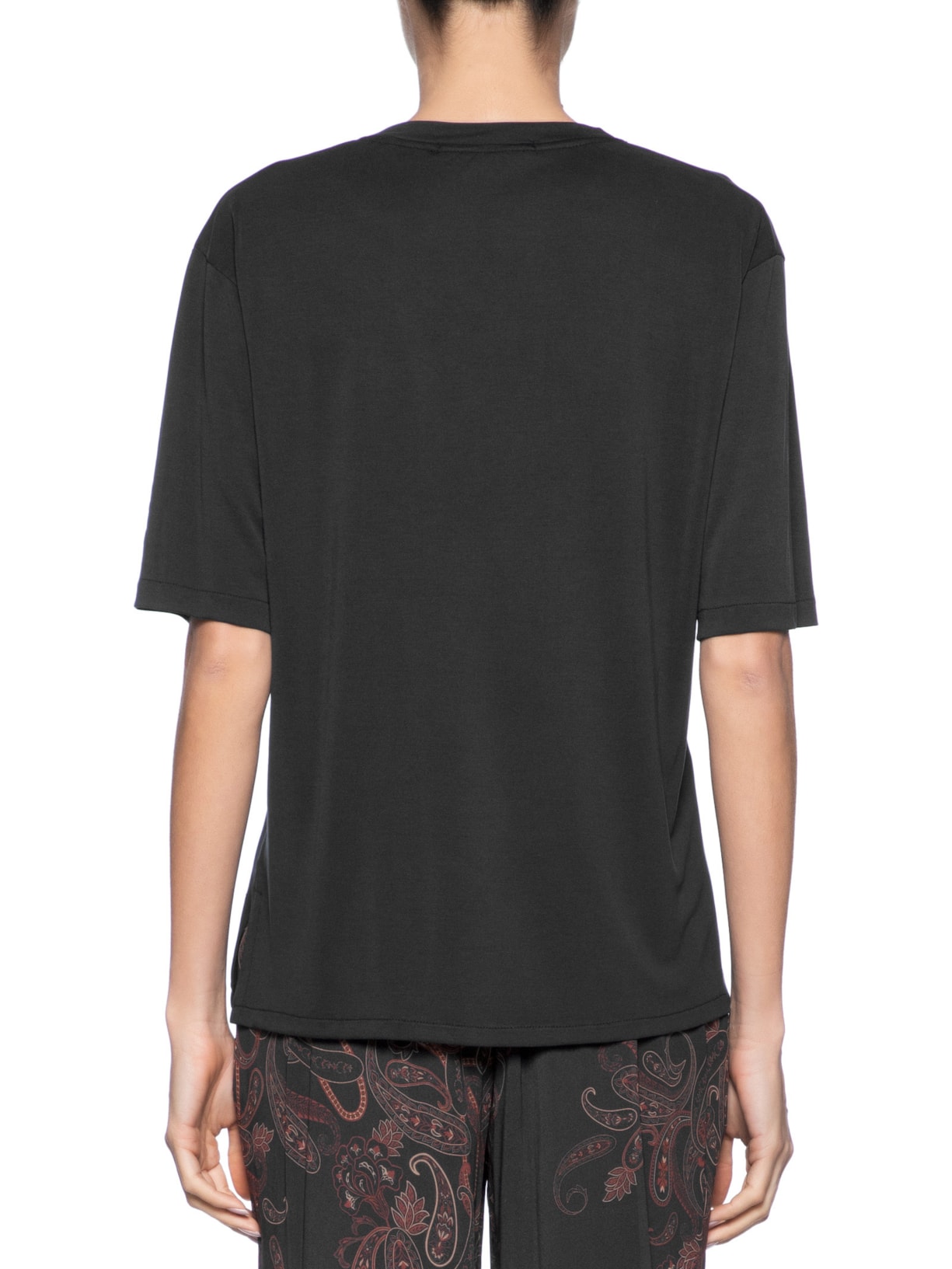 Blusa Feminina Manga Curta Descolada Preto Maria Filó