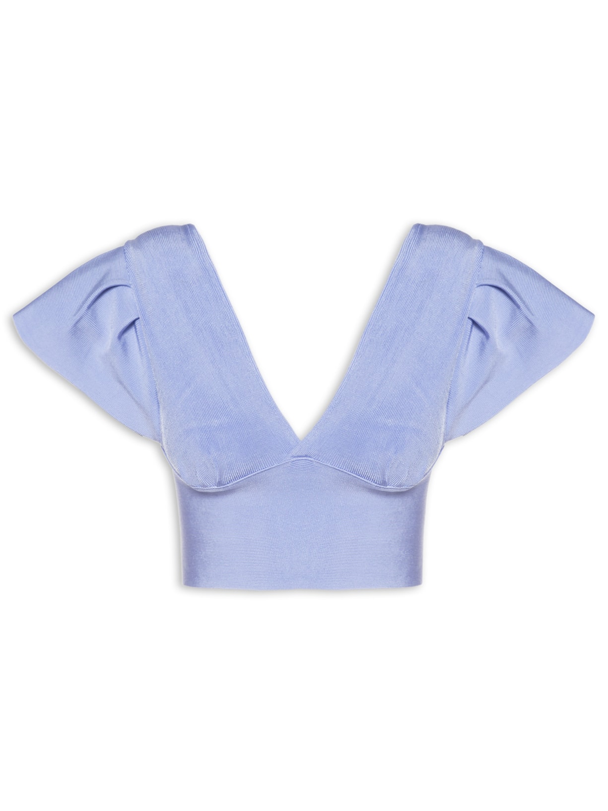 Blusa Feminina Manga Curta Em Tricot Roxo '2Essential