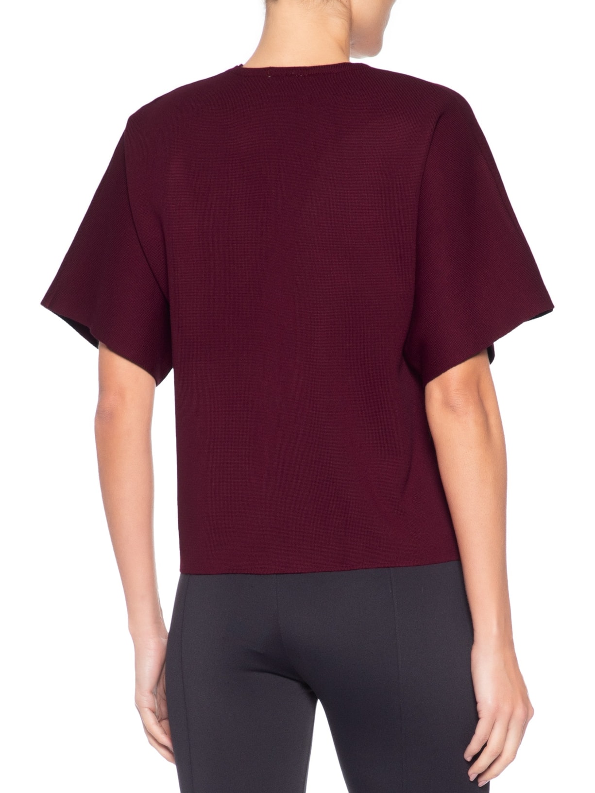 Blusa Feminina Manga Curta Em Tricot Vermelho '2Essential