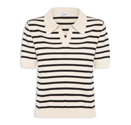 Blusa Feminina Manga Curta Gola Esporte - Bege