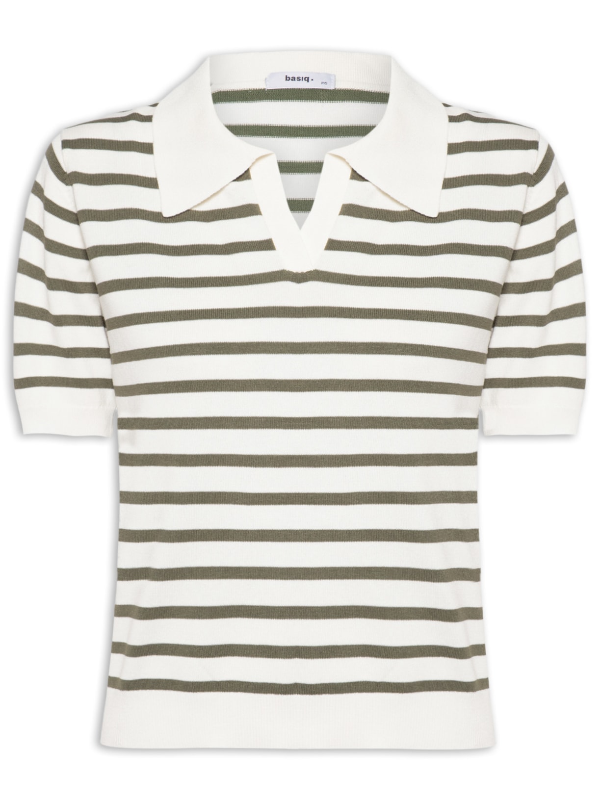 Blusa Feminina Manga Curta Gola Esporte Verde Basiq