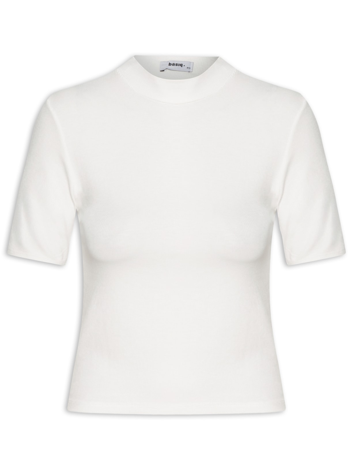 Blusa Feminina Manga Curta Justa ao Corpo - Off White
