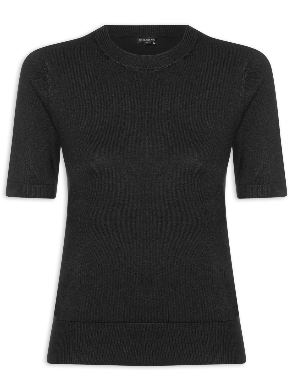 Blusa Feminina Manga Curta Olivia - Preto