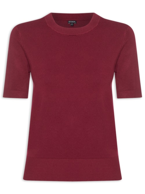 Blusa Feminina Manga Curta Olivia - Vermelho