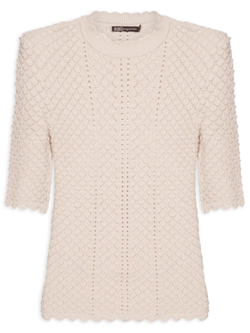 Blusa Feminina Manga Curta Palermo Tree - Bege
