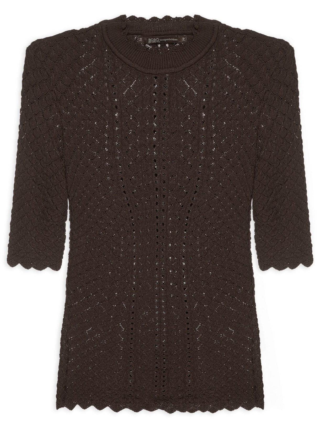 Blusa Feminina Manga Curta Palermo Tree - Marrom