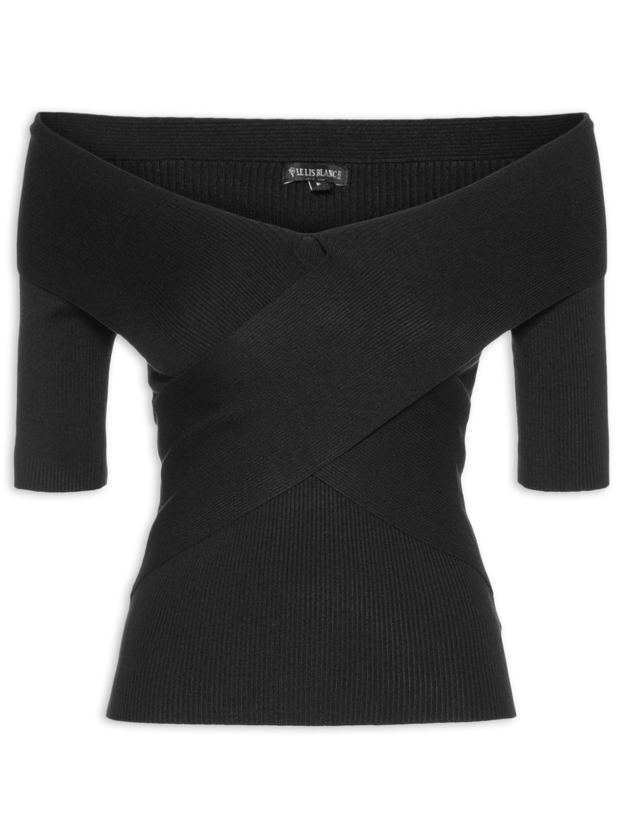 Blusa Feminina Manga Curta Sara - Preto