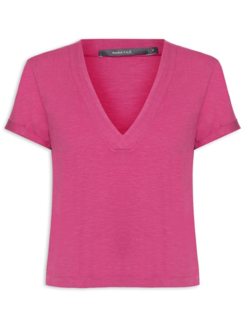Blusa Feminina Manga Dobrada Fenda - Rosa