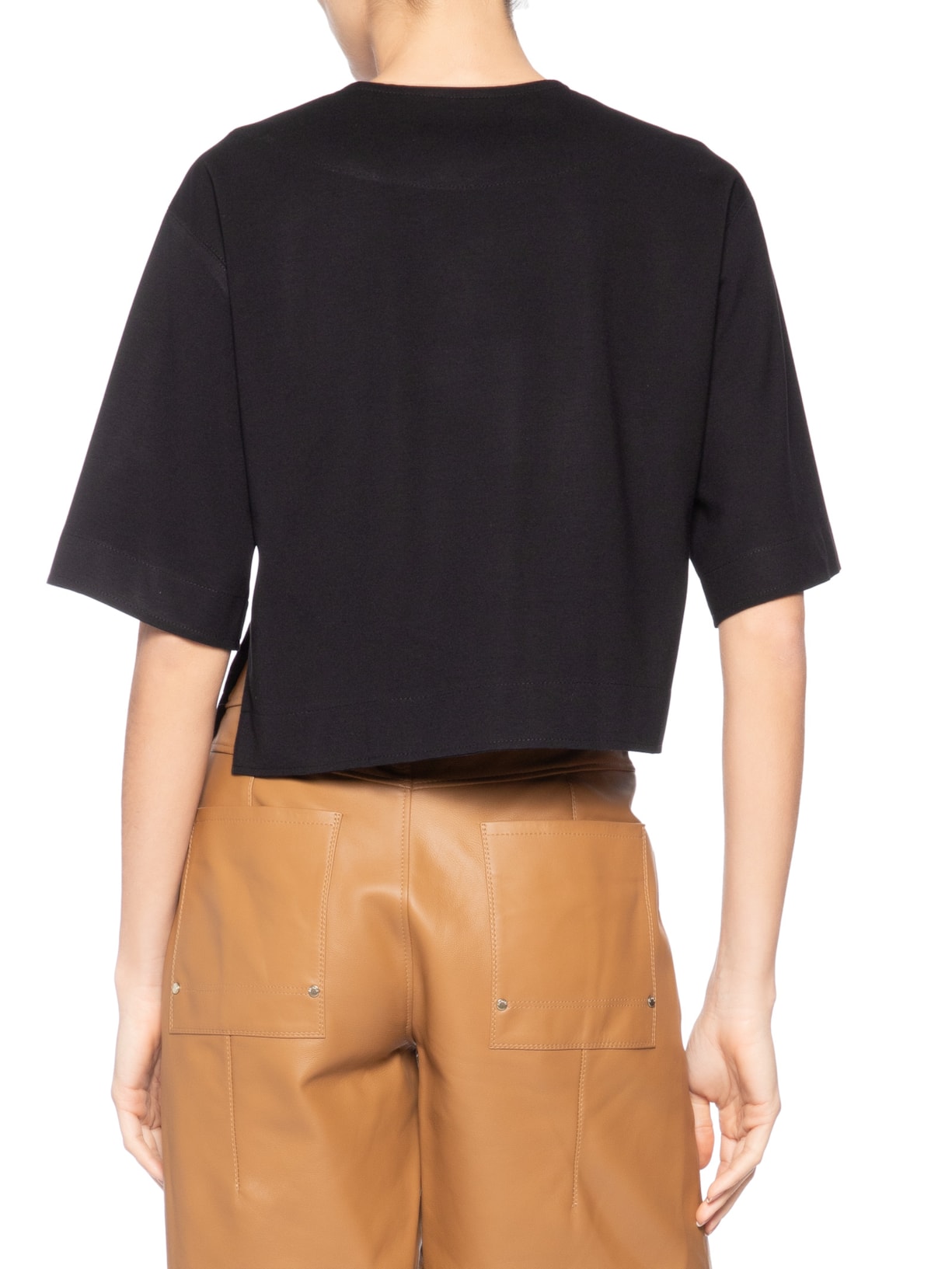 Blusa Feminina Manga Gola V Malha Estruturada – Preto Animale
