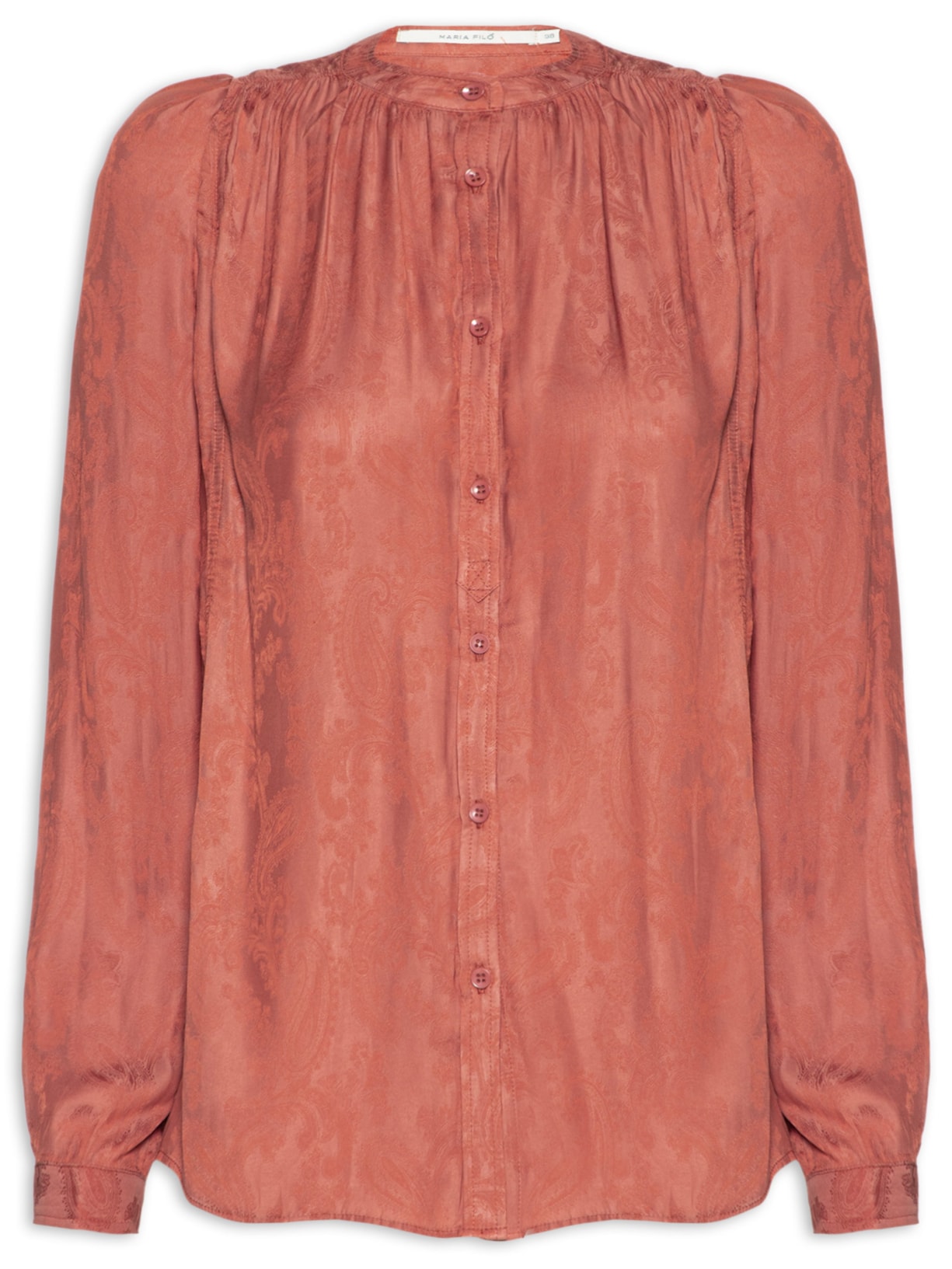 Blusa Feminina Manga Jacquard Cachemiere Rosa Maria Filó