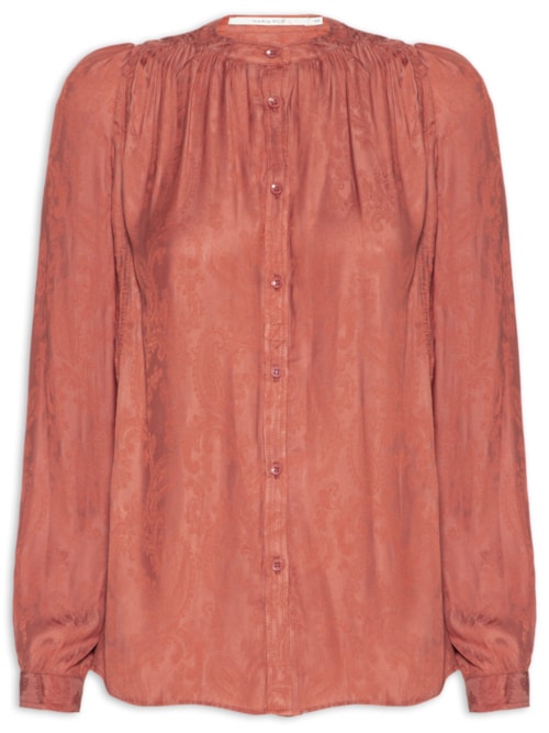 Blusa Feminina Manga Jacquard Cachemiere - Rosa