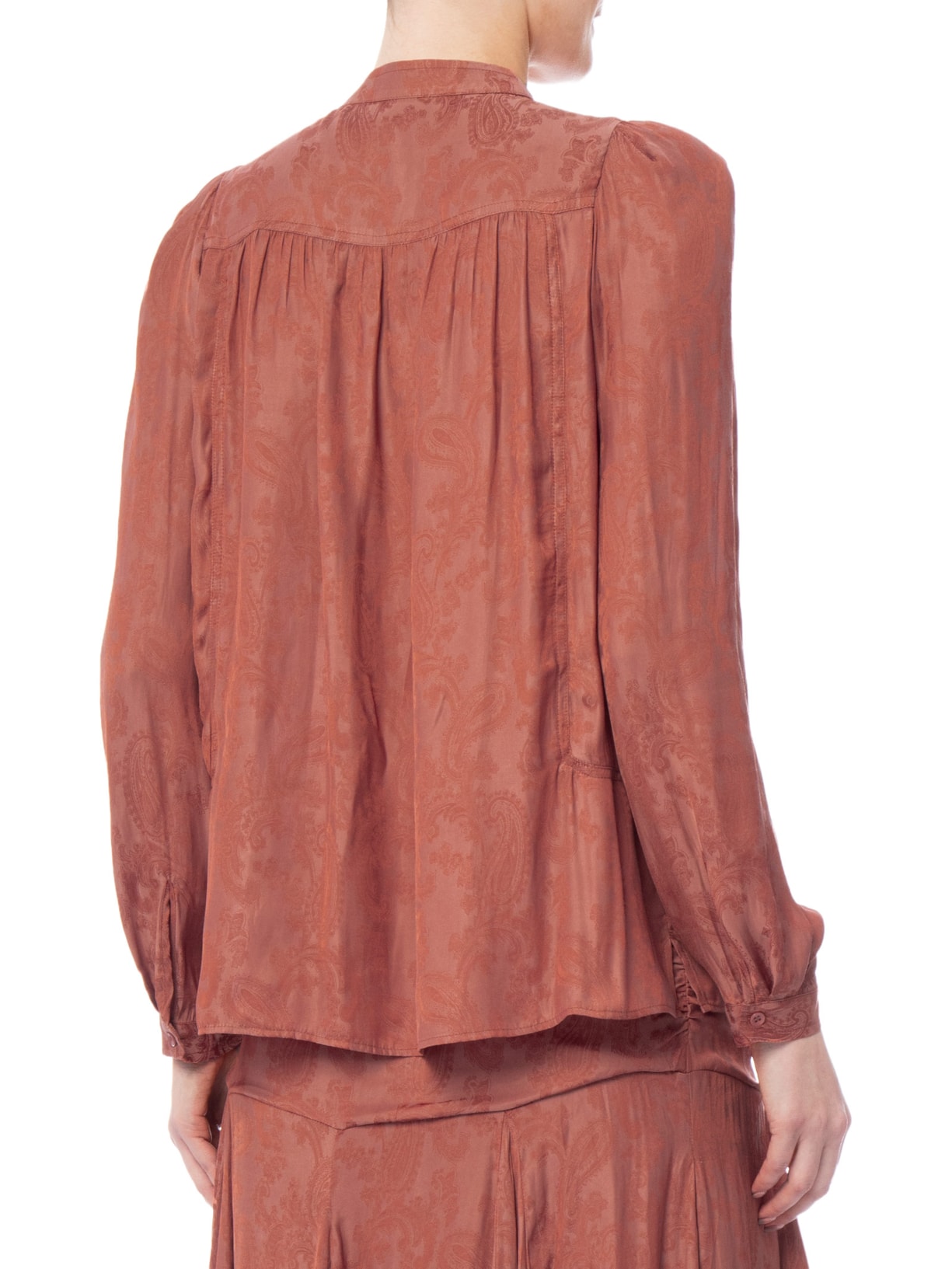 Blusa Feminina Manga Jacquard Cachemiere Rosa Maria Filó