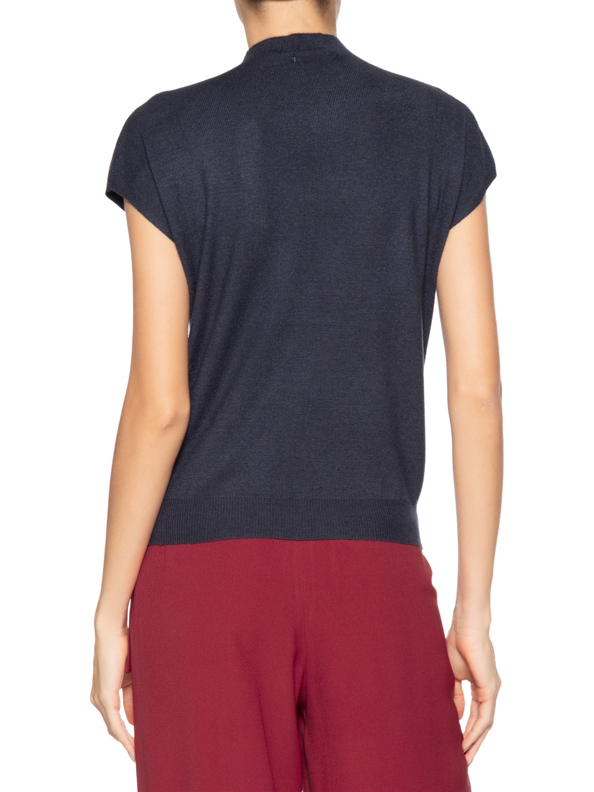 Blusa Feminina Manga Japonesa Em Tricot Azul '2Essential